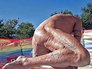 sex toy Early morning beach time with my favorite big black dildos amateur